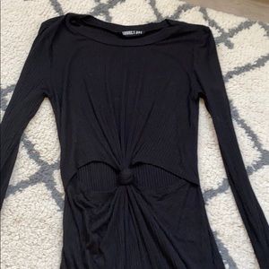 Long sleeve body con dress